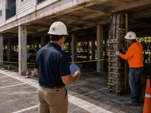 Concrete and structural repair work for an HOA property